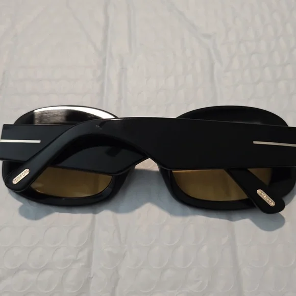 Tom Ford FT219 Black Frame Sunglasses with Gold Tint Lenses polarized 53:23:140M Steve Madden heels main image 3